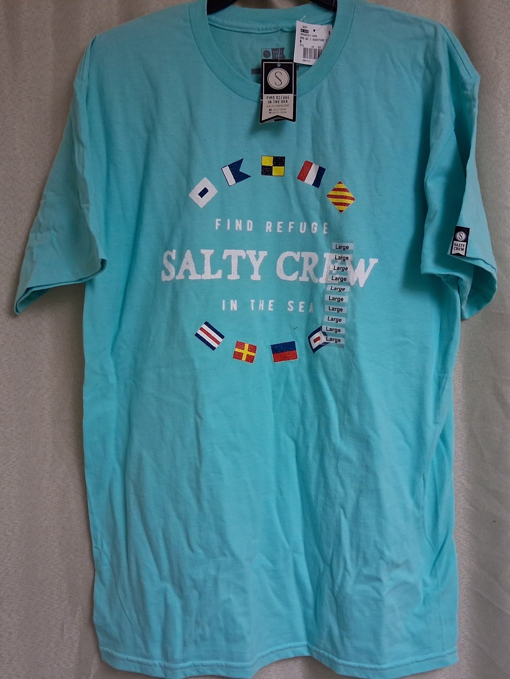 Salty Crew Aqua Graphic 'Find Refuge' Short Sleeve Tee